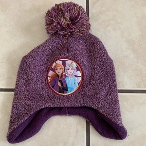 Girls Frozen Disney Hat Beanie with ear flap One Size